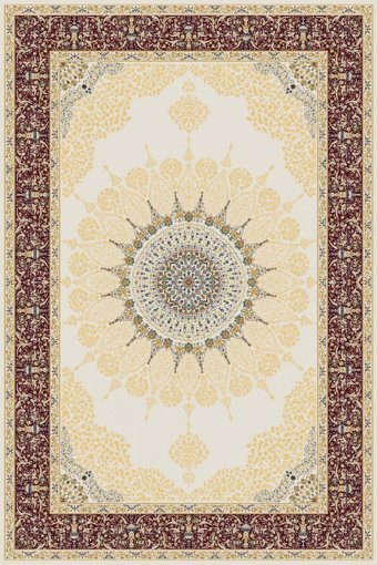 Tuğra Halı Sümer SM19 Krem 5 mm Polyester Yıkanabilir İnce Dikdörtgen Makine Dokuma Salon Halısı 200x290 cm