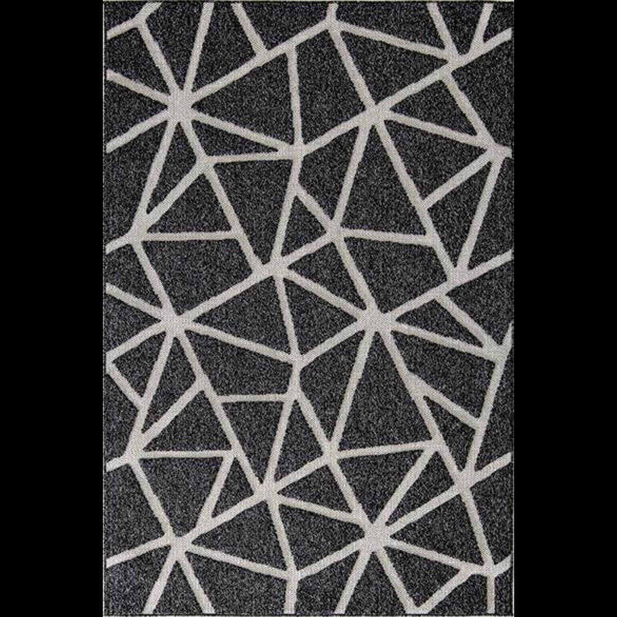 Hoom Rugs Togo 7504 Antrasit 3 mm Polipropilen Antialerjenik İnce Kaymaz Jüt Taban Dikdörtgen Makine Dokuma Salon Halısı 200x290 cm