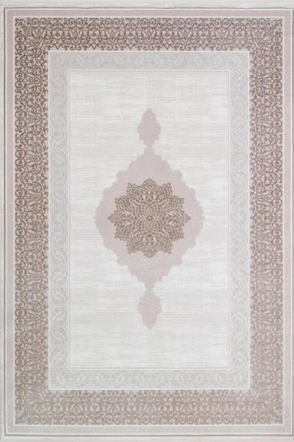 Türkmen Halı Mona MN04 Kahverengi 0.8 mm Akrilik Yıkanabilir İnce Dikdörtgen Makine Dokuma Antre-Oturma Odası-Salon-Yatak Odası Halısı 200x290 cm