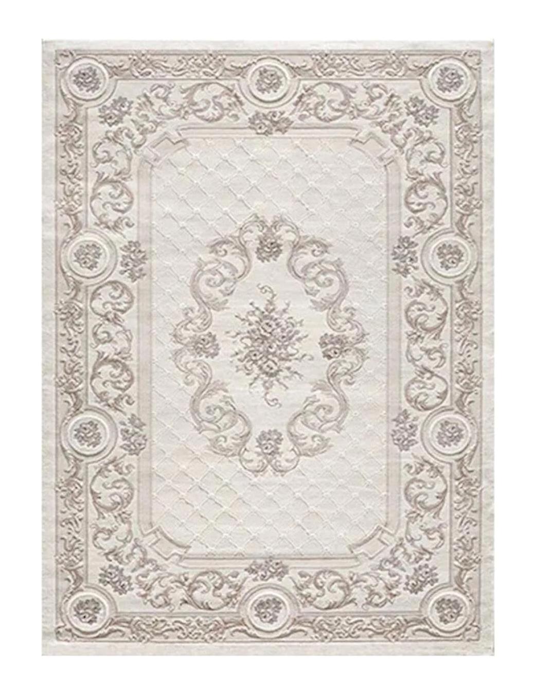 Pierre Cardin Venice 7653A Krem-Vizon 12 mm Akrilik Yumuşak Yıkanabilir Kalın Kaymaz Dikdörtgen Makine Dokuma Salon Halısı 100x200 cm