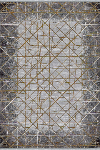 Royal Halı Elite QE05B Çok Renkli 7 mm Viskon Toz Tutmaz Yıkanabilir Kalın Kaymaz Lateks Taban Dikdörtgen Makine Dokuma Salon Halısı 160x230 cm