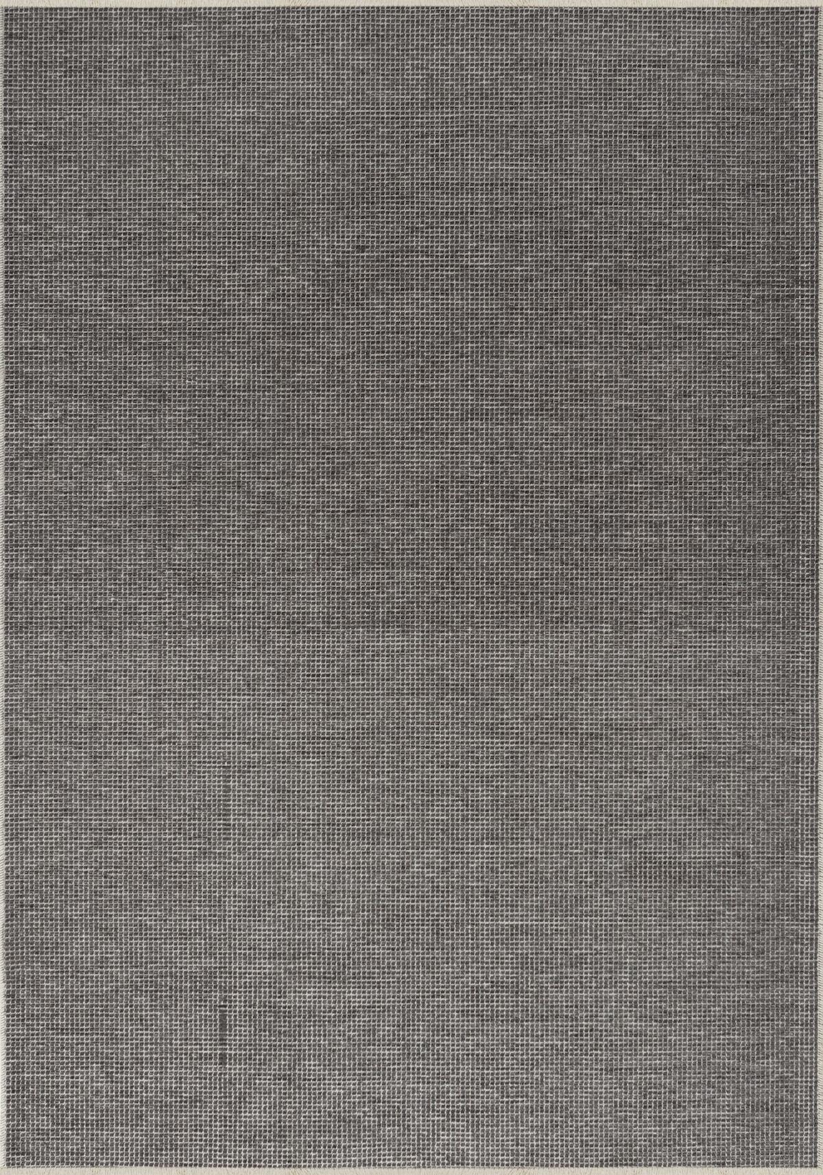 Apex Pandora 2415 Antrasit Pamuk Yıkanabilir İnce Kaymaz Jüt Taban Dikdörtgen Makine Dokuma Salon Halısı 120x180 cm