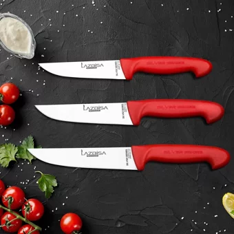Lazbisa Mutfak Bıçak Seti Et Ekmek Kıyma Sebze Bıçağı - Silver Serisi