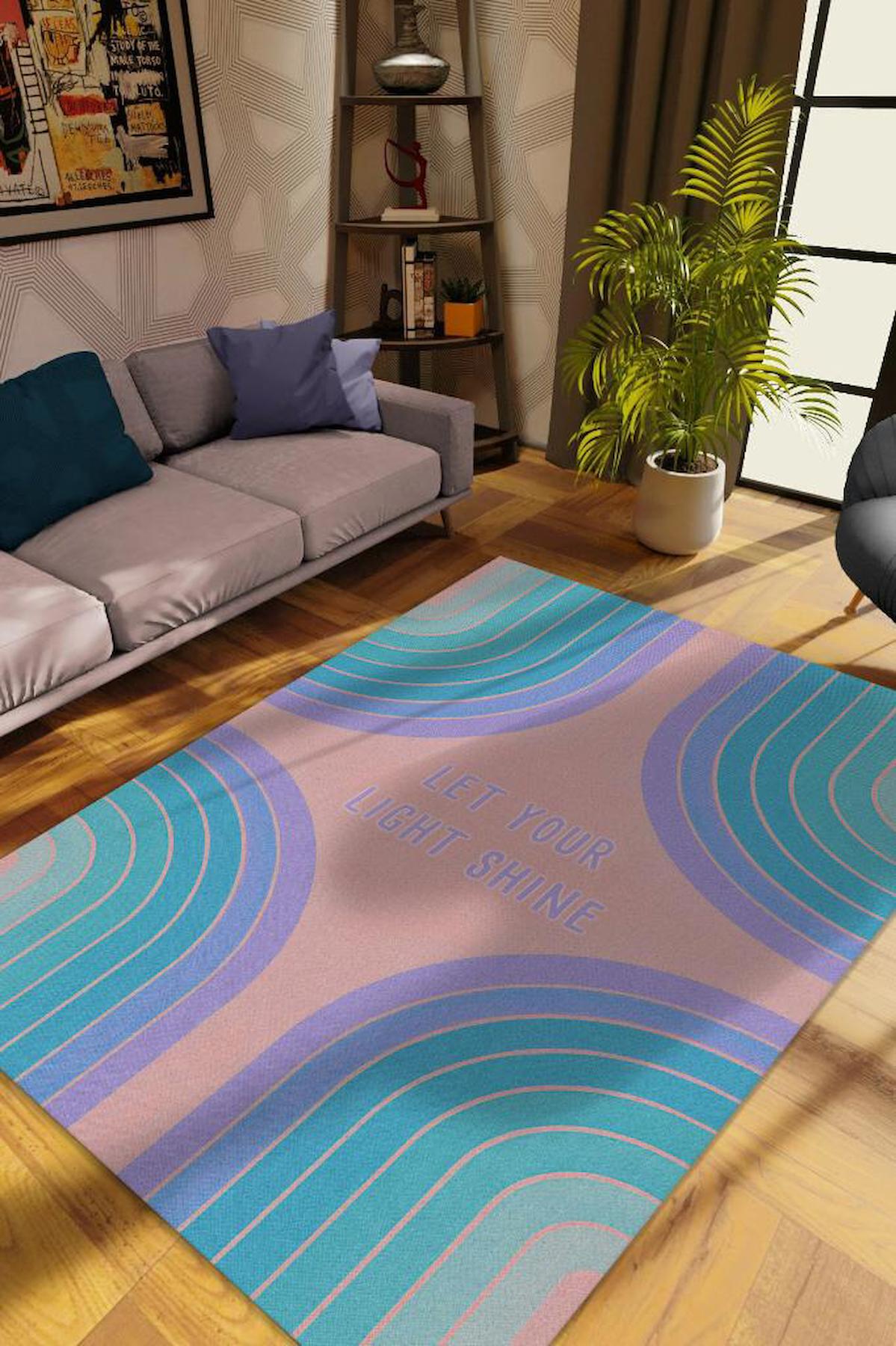 Homshtag Parla Krem 4 mm Pamuk Antistatik Yıkanabilir İnce Kaymaz Dikdörtgen Makine Dokuma Oturma Odası Halısı 150x300 cm