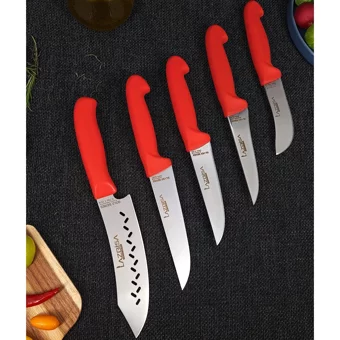 Silver Serisi 6 Parça Mutfak Bıçak Seti Stant Şef Et Ekmek Sebze Meyve Bıçağı