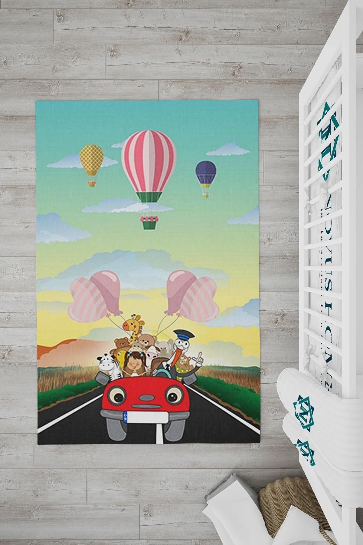 Novus Home Verona Serisi Krem 6 mm Polyester Antibakteriyel-Toz Tutmaz-Yalıtıma Yardımcı Yıkanabilir İnce Kaymaz Taban Dikdörtgen Makine Dokuma Çocuk Odası Halısı 180x280 cm