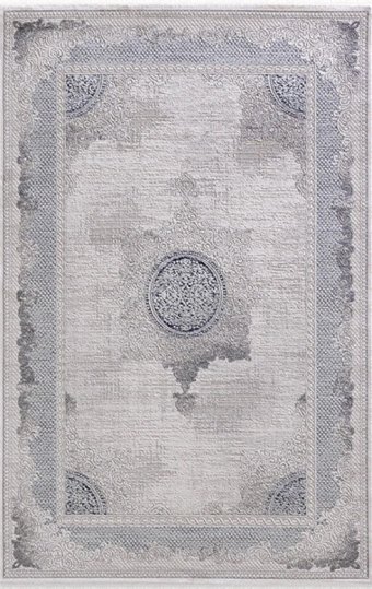 Merinos Diyez 34929 Mavi 9 mm Akrilik Yıkanabilir İnce Kaymaz Dikdörtgen Makine Dokuma Salon Halısı 160x230 cm