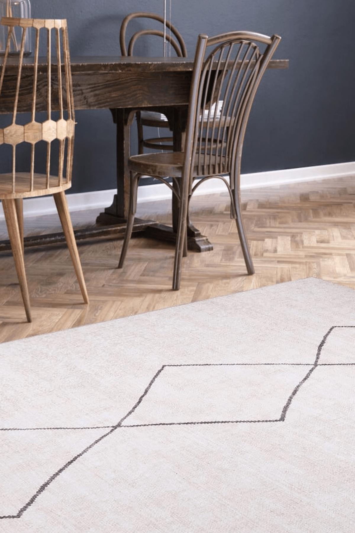 Artloop AL-194 Çok Renkli 4 mm Polyester Yıkanabilir İnce Kaymaz Jüt Taban Dikdörtgen Makine Dokuma Salon Halısı 80x200 cm