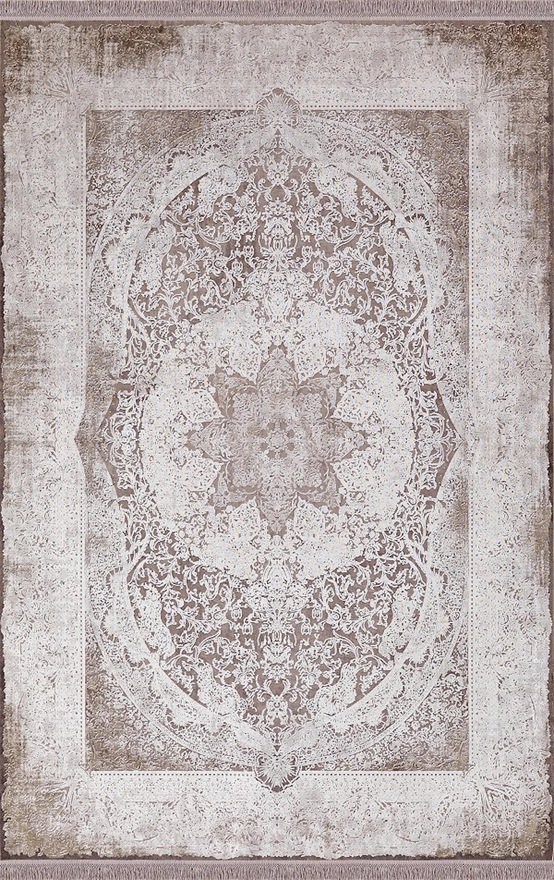 Merinos  Ecoline 31990 Kahverengi 12 mm Akrilik Yıkanabilir Kalın Kaymaz Dikdörtgen Makine Dokuma Oturma Odası Halısı 100x150 cm