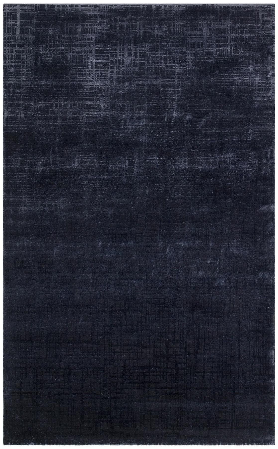 Eko Halı Majesty MJ02 Lacivert 6-12 mm Yün Silinebilir Yıkanabilir Orta Kaymaz Dikdörtgen El Dokuması Salon Halısı 140x200 cm