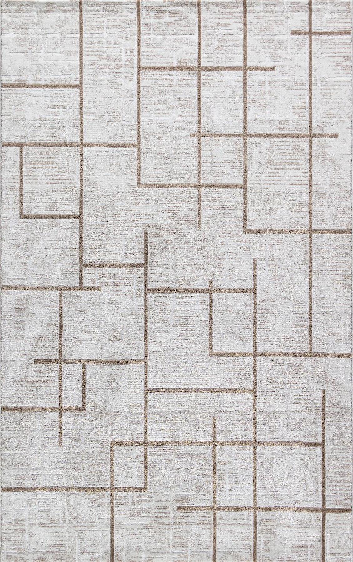 Padişah Vera 36690 Vizon 9 mm Polyester Toz Tutmaz Yıkanabilir İnce Kaymaz Dikdörtgen Makine Dokuma Salon Halısı 180x180 cm
