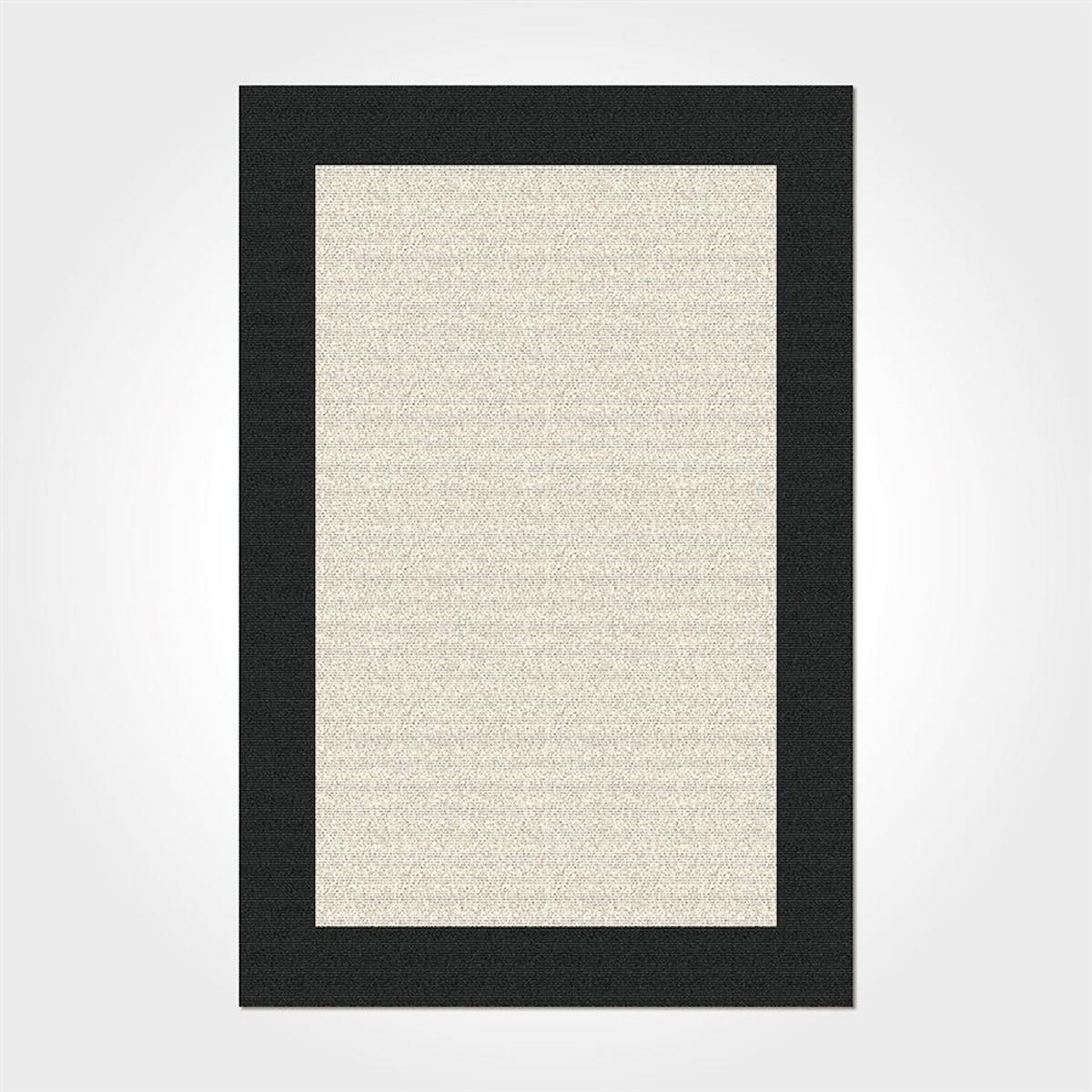 Crea Halı 2571PC Siyah Pamuk-Polyester Yıkanabilir İnce Kaymaz Pamuk Taban Dikdörtgen Makine Dokuma Salon Halısı 80x500 cm