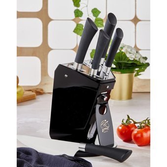 Cooker 1371 6 Parça Çelik Bıçak Seti - Siyah-81 - 1 Adet