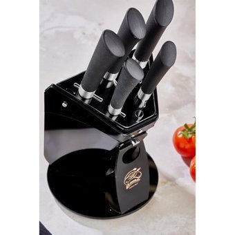 Cooker 1371 6 Parça Çelik Bıçak Seti - Siyah-81 - 1 Adet