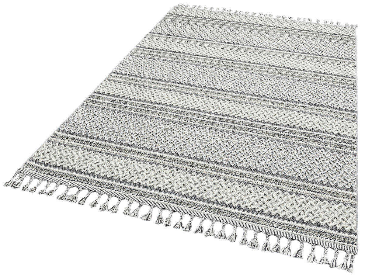 Eko Halı Soho SH05 Gri 10 mm Polipropilen Antialerjenik İnce Kaymaz Dikdörtgen Makine Dokuma Salon-Yatak Odası Halısı 160x230 cm