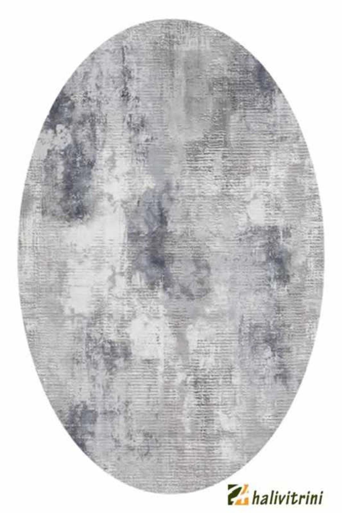 Merinos Therapy 19114 Gri 12 mm Akrilik Yıkanabilir Kalın Kaymaz Dikdörtgen Makine Dokuma Salon Halısı 80x150 cm