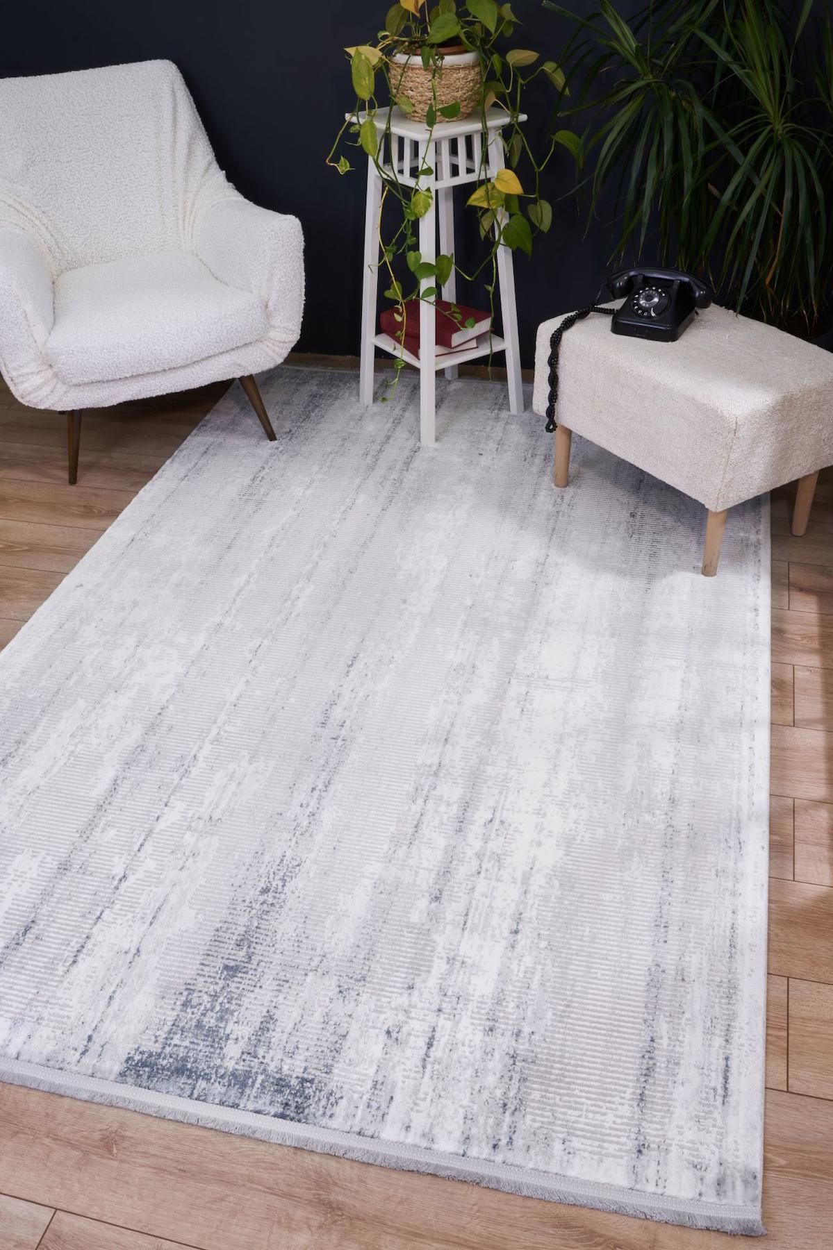 Apex Vivaldi 9711 Çok Renkli Pamuk Yıkanabilir İnce Kaymaz Jüt Taban Dikdörtgen Makine Dokuma Salon Halısı 100x150 cm