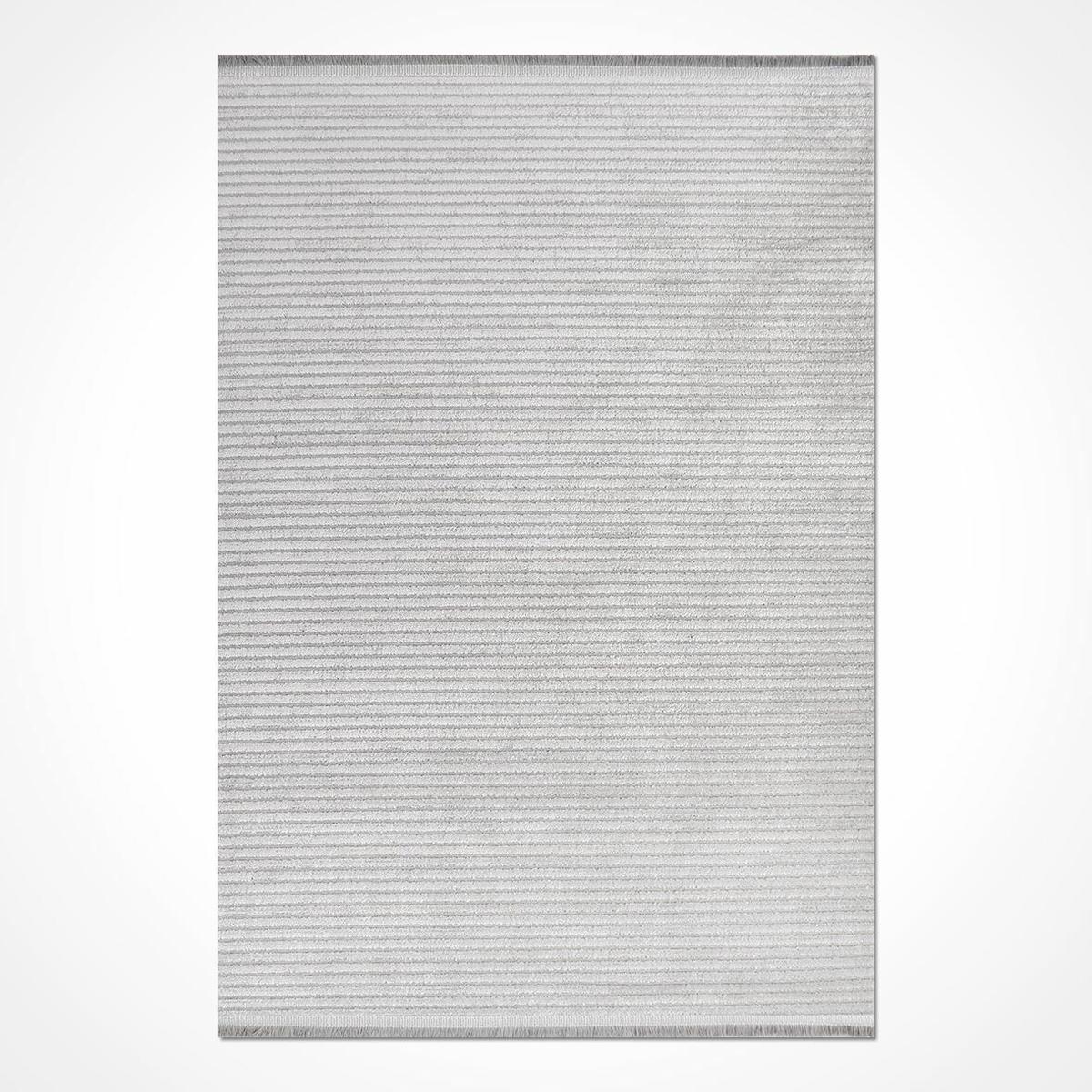 Crea Halı Filika 11351 Krem 8 mm Akrilik Toz Tutmaz Yıkanabilir İnce Dikdörtgen Makine Dokuma Salon Halısı 80x150 cm