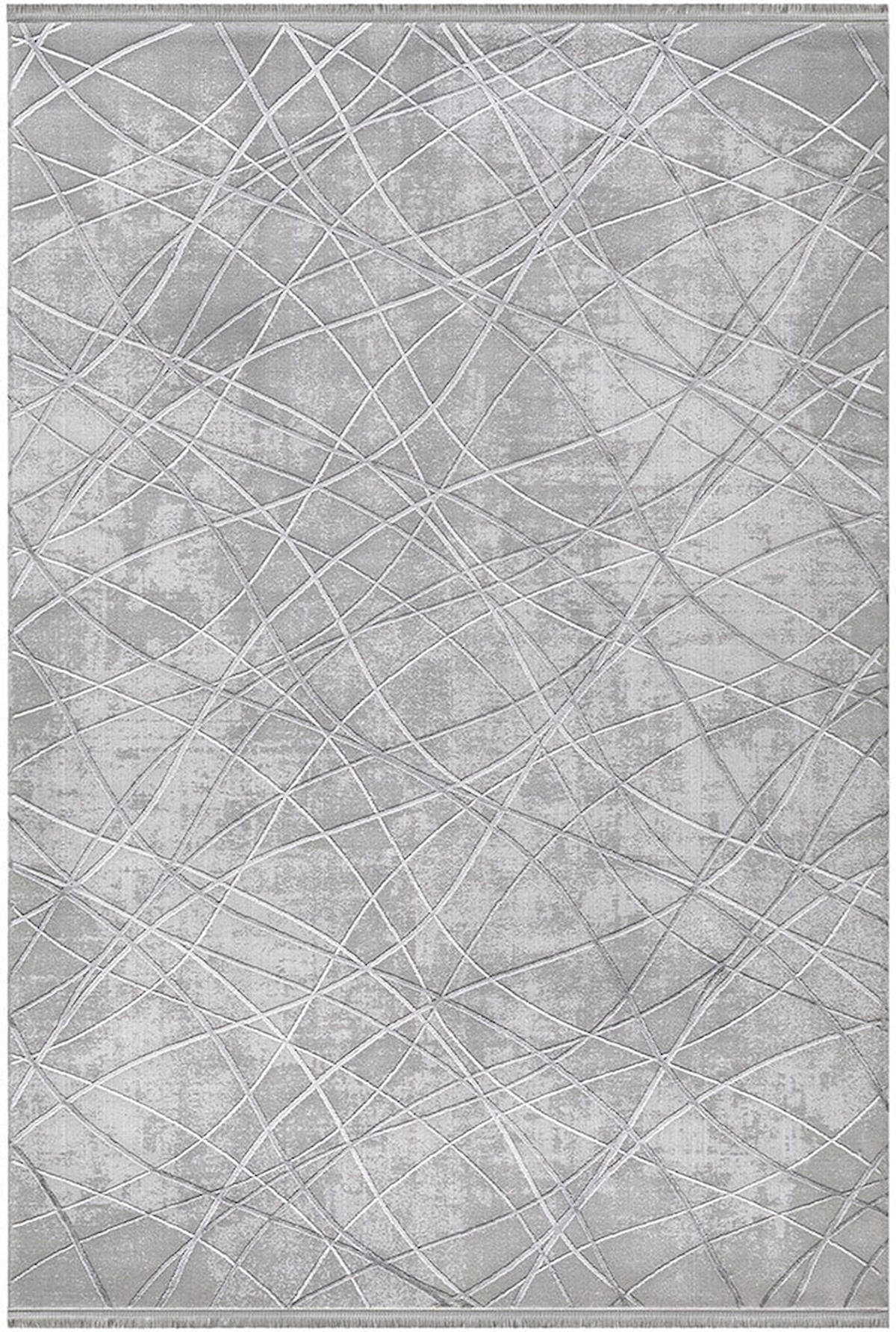 İpek Home Sardes 6310A Gri 11 mm Akrilik Yıkanabilir Orta Kaymaz Pamuk Taban Dikdörtgen Makine Dokuma Antre-Çocuk Odası-Salon-Yatak Odası Halısı 120x180 cm