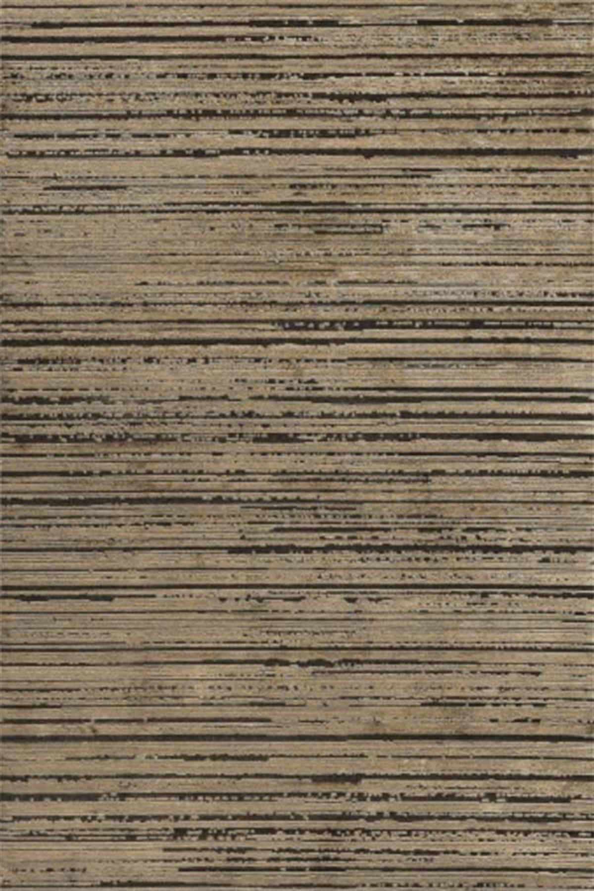 Dinarsu Sierra 34670 Kahverengi 10 mm Akrilik Silinebilir Yıkanabilir Orta Kaymaz Dikdörtgen Makine Dokuma Salon Halısı 240x340 cm