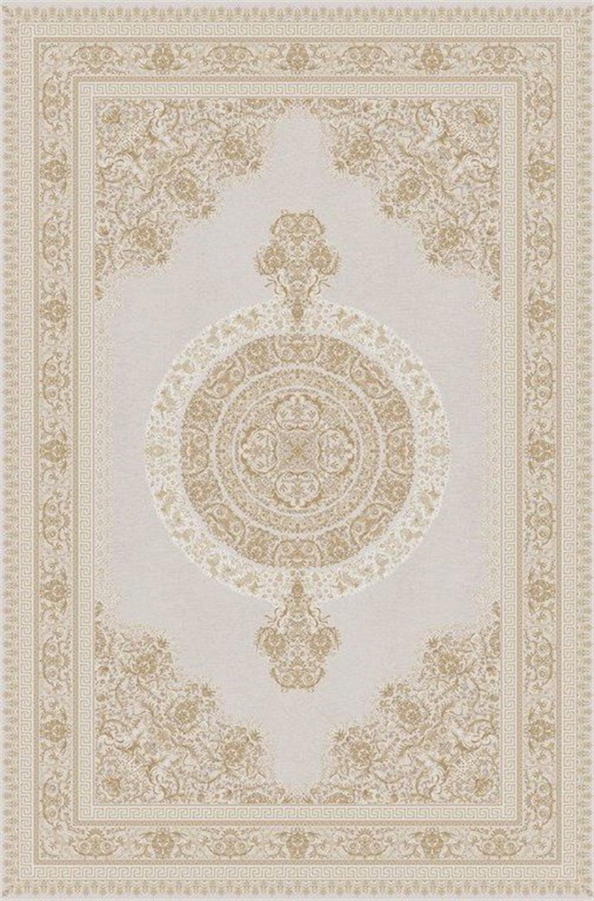 Artemis Halı Palace 5401C Bej 7 mm Akrilik Yıkanabilir İnce Kaymaz Jüt Taban Dikdörtgen Makine Dokuma Salon Halısı 100x200 cm