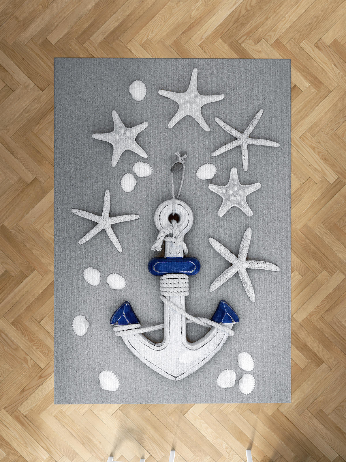 Mekta Home Çapa Çok Renkli 10 mm Antibakteriyel Yıkanabilir İnce Kaymaz Dot Taban Dikdörtgen Makine Dokuma Çocuk Odası Halısı 120x300 cm