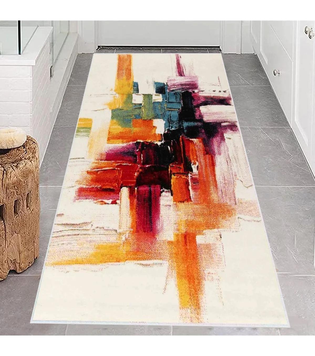Rovigo Home RVG0627 Krem 8 mm Polyester Antibakteriyel-Leke Tutmaz-Toz Tutmaz Yıkanabilir İnce Kaymaz Dot Taban Dikdörtgen Makine Dokuma Salon Halısı 200x290 cm