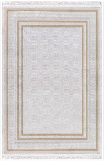 Dinarsu Arora 66567 Sarı 10 mm Akrilik Silinebilir Yıkanabilir Orta Kaymaz Dikdörtgen Makine Dokuma Oturma Odası-Salon Halısı 180x180 cm