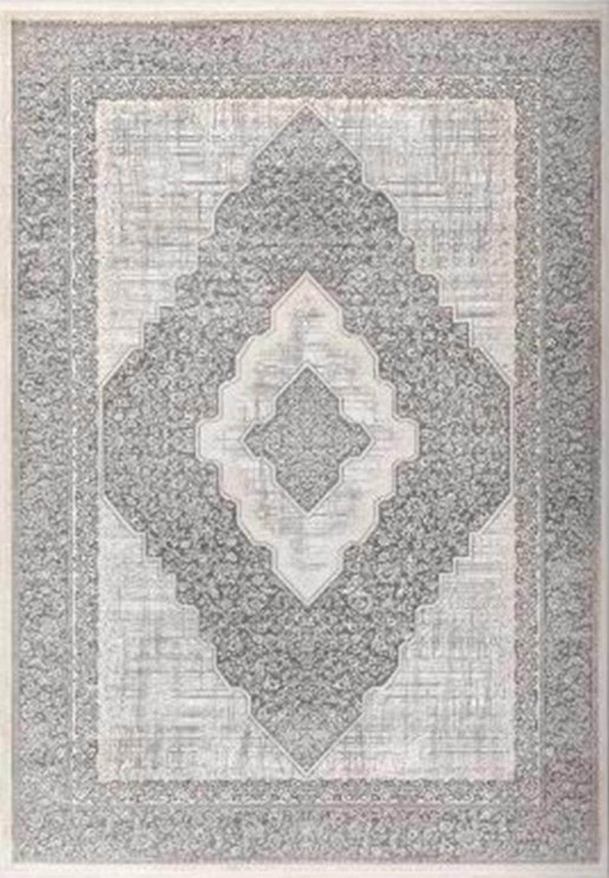 Koza Halı Milano 30855 Gri 0.8 mm Akrilik Yıkanabilir Dikdörtgen Makine Dokuma Salon Halısı 120x180 cm