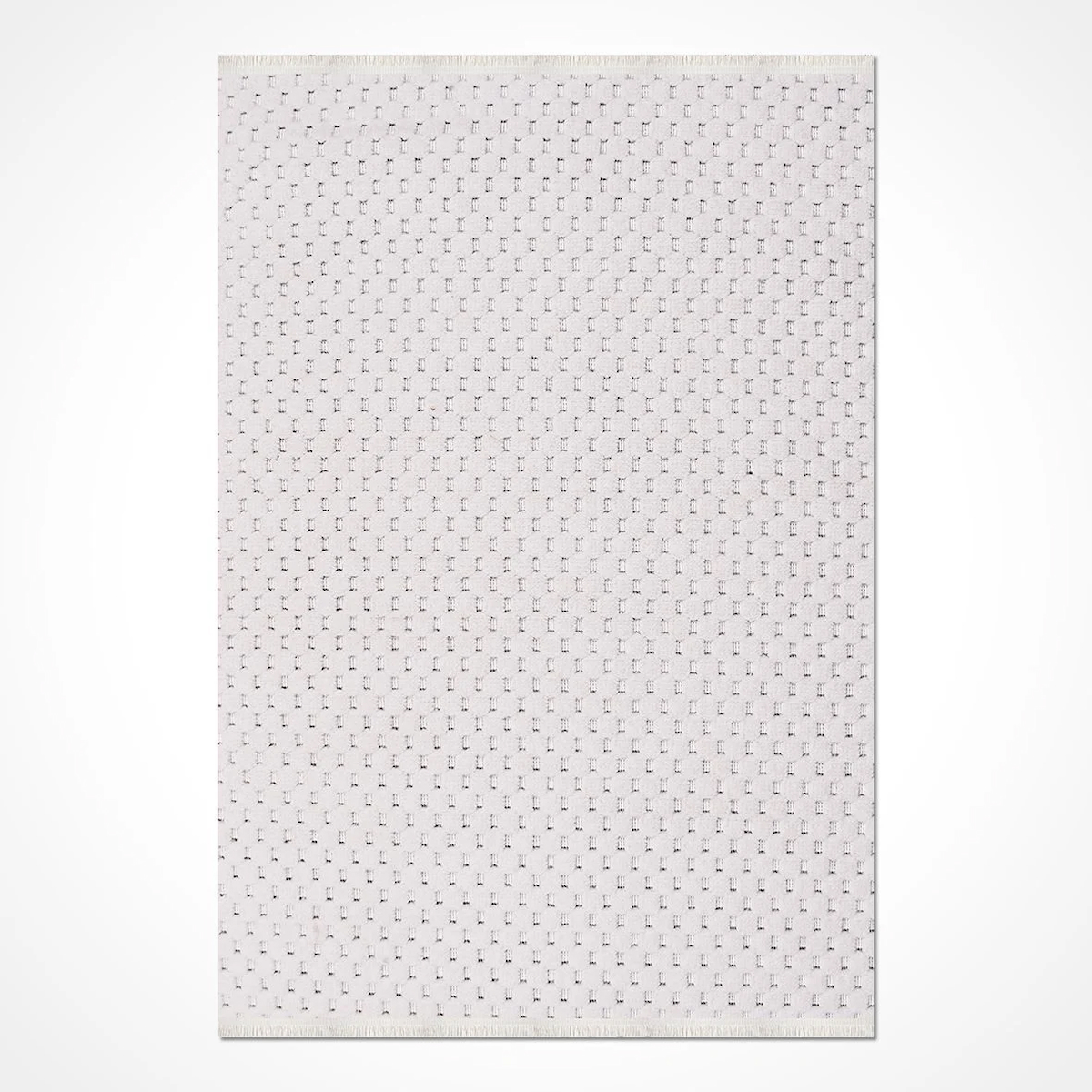 Crea Halı Rey 1861AK Krem 8 mm Polyester Toz Tutmaz Yıkanabilir Orta Dikdörtgen Makine Dokuma Salon Halısı 80x300 cm