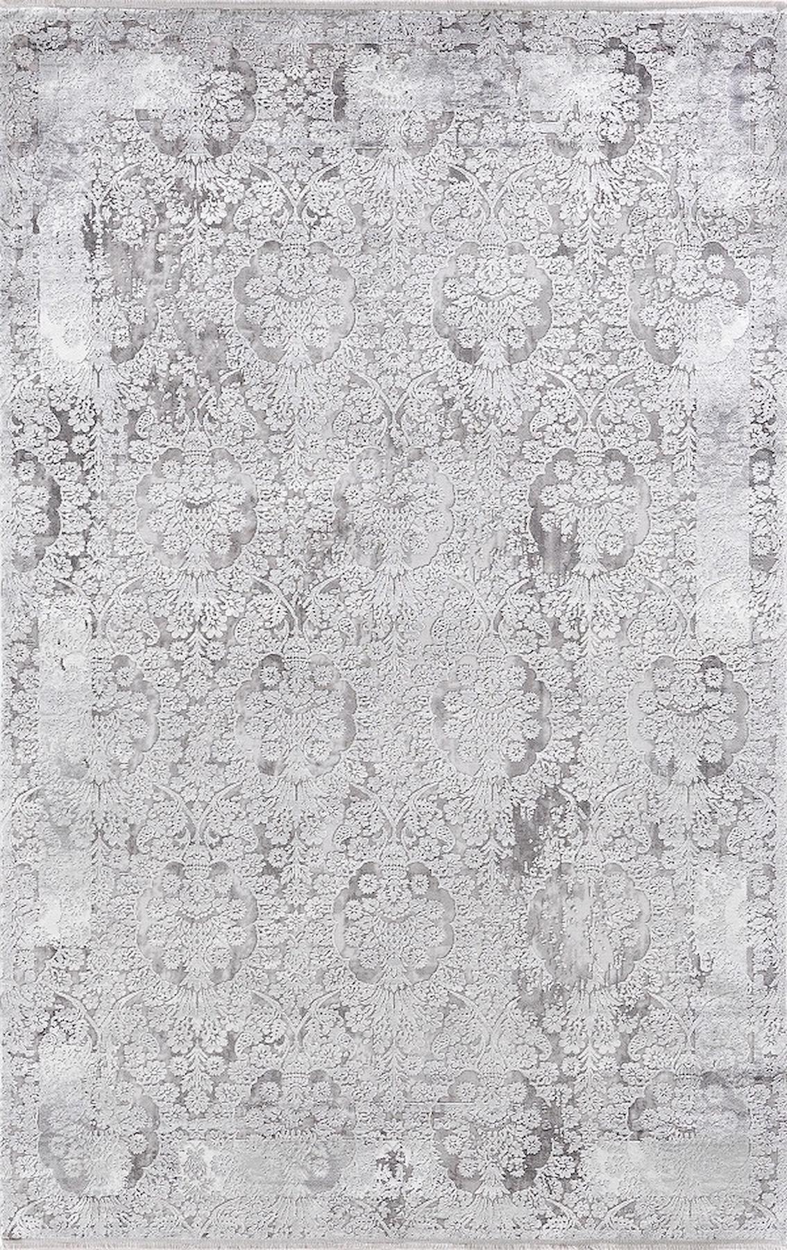 Merinos Tresor 19929 Gri 10 mm Akrilik Yumuşak Yıkanabilir Kalın Kaymaz Dikdörtgen Makine Dokuma Salon Halısı 120x200 cm