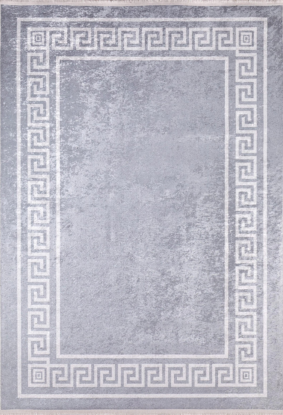 Bespoky Dimitrovgrad Gri 6 mm Pamuk Yıkanabilir İnce Kaymaz Jüt Taban Dikdörtgen Makine Dokuma Salon Halısı 100x200 cm