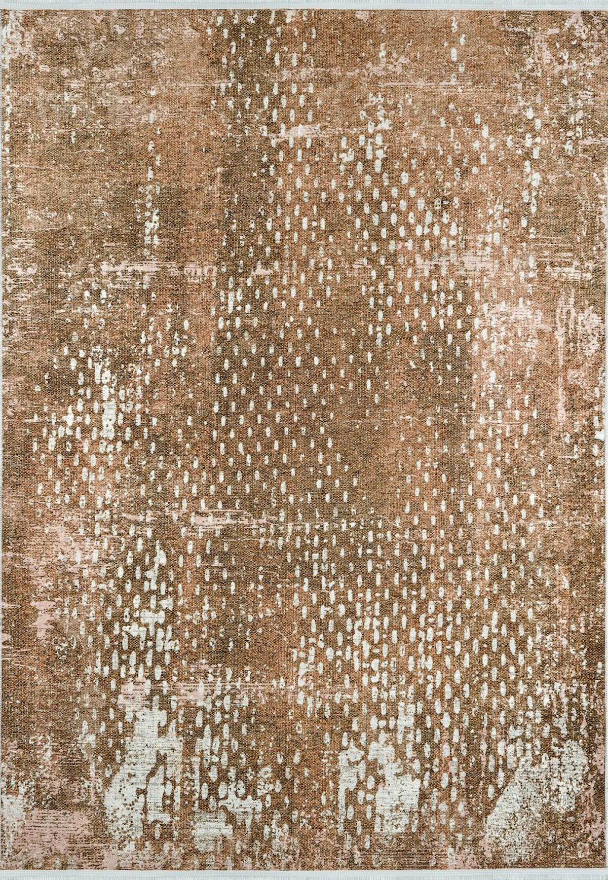 Halı Atölyesi Kahverengi 5 mm Pamuk Antibakteriyel Yıkanabilir İnce Kaymaz Taban Dikdörtgen Makine Dokuma Salon Halısı 160x230 cm