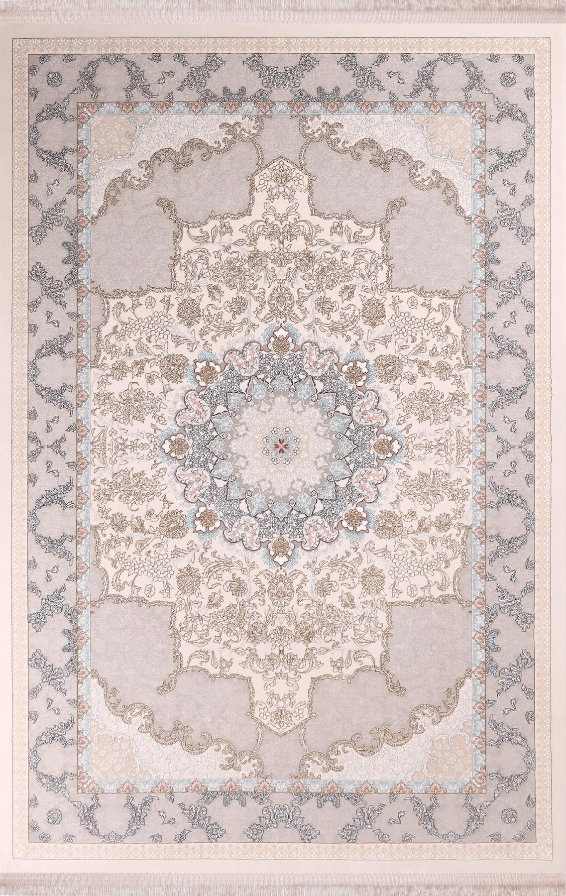 Nexus Louvre 38520B Çok Renkli 5 mm Polyester Yıkanabilir İnce Çiçek Desenli Dikdörtgen Makine Dokuma Salon Halısı 200x290 cm