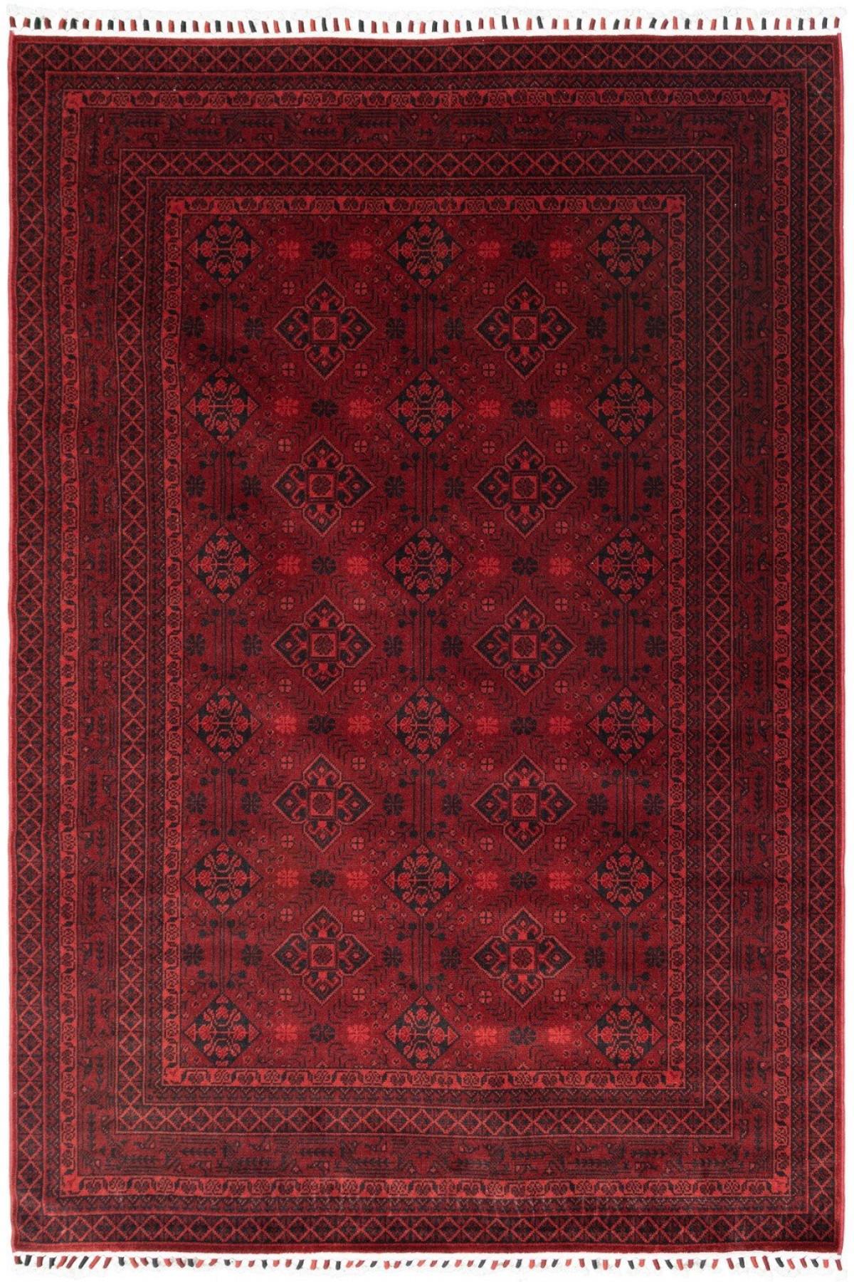 Tuğra Halı Beylerbeyi BB02 Kırmızı-Siyah 4 mm Yün Yıkanabilir İnce Dikdörtgen Makine Dokuma Salon Halısı 120x180 cm