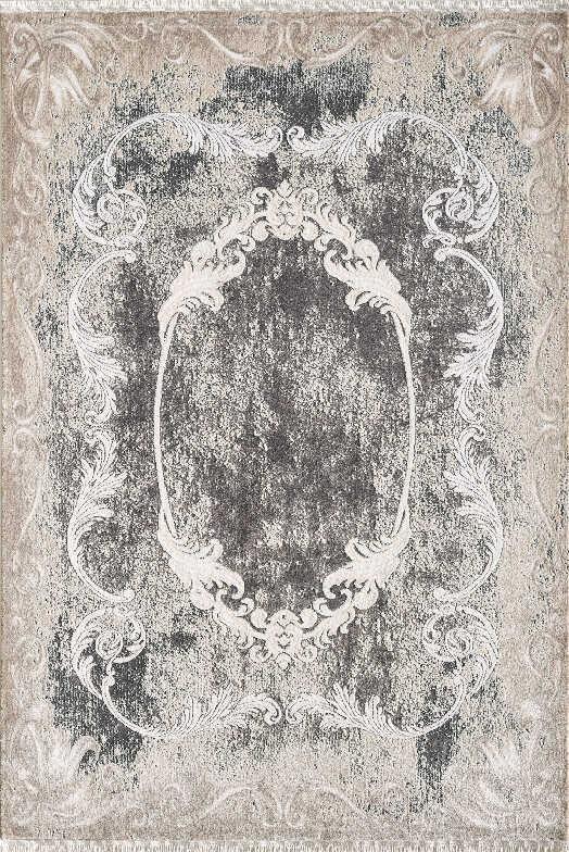 Atlas Halı Vivaldi VD01A Krem Akrilik Yıkanabilir İnce Kaymaz Jüt Taban Dikdörtgen Makine Dokuma Salon Halısı 140x220 cm
