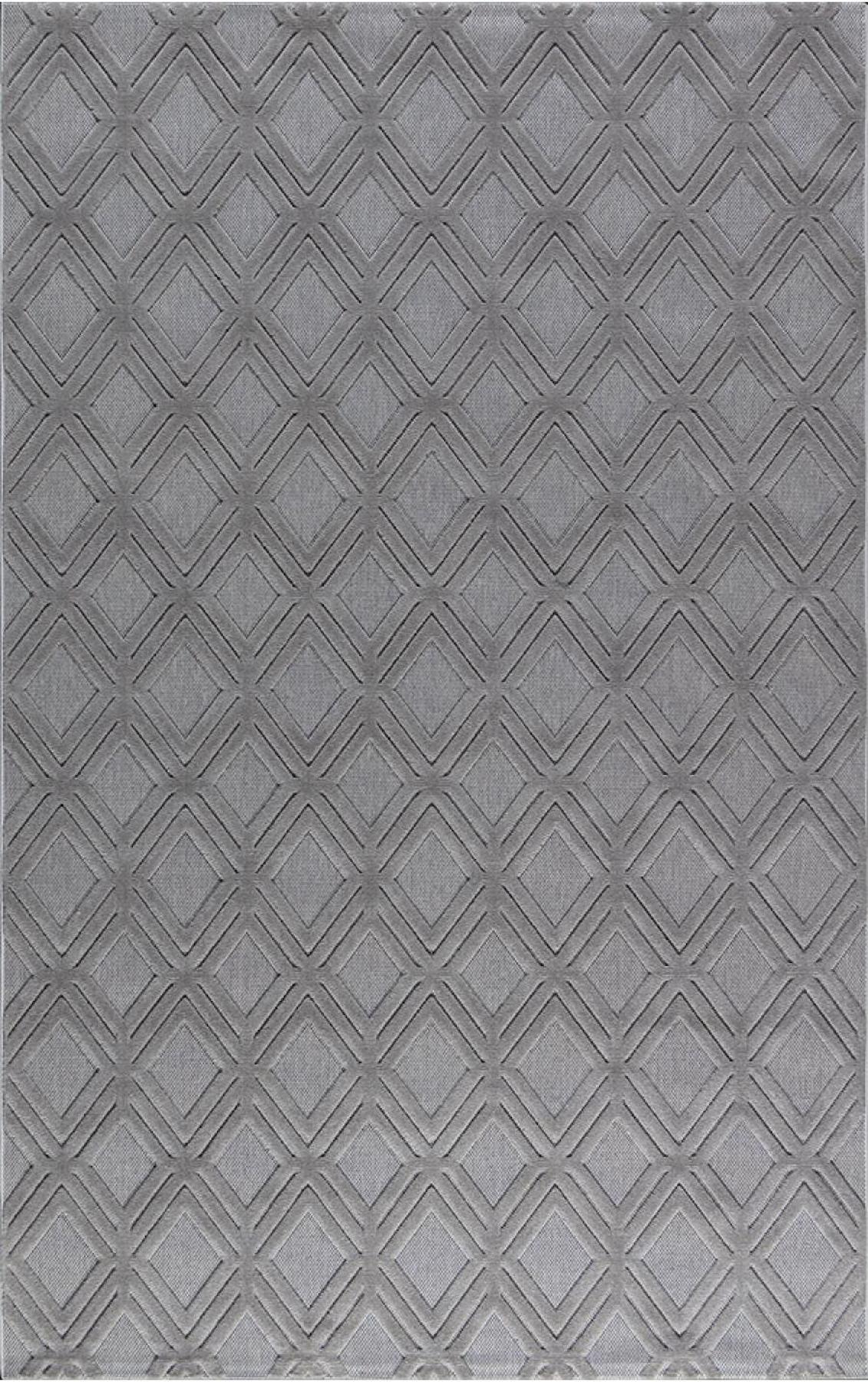 Padişah 65149 Gri 5 mm Polyester Yumuşak Yıkanabilir İnce Kaymaz Dikdörtgen Makine Dokuma Salon Halısı 200x290 cm