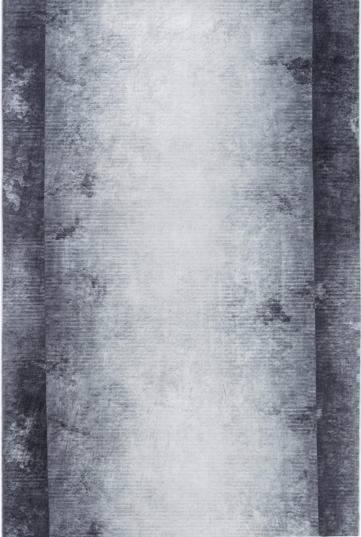 Wide Shop Gri 8 mm Polyester Toz Tutmaz Yıkanabilir İnce Kaymaz Dot Taban Dikdörtgen Makine Dokuma Salon Halısı 120x120 cm
