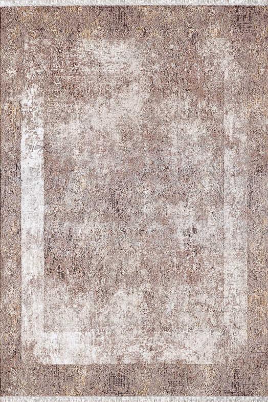 Atlas Halı Frape FP14B Çok Renkli 7 mm Akrilik Yıkanabilir İnce Kaymaz Jüt Taban Dikdörtgen Makine Dokuma Salon Halısı 120x180 cm