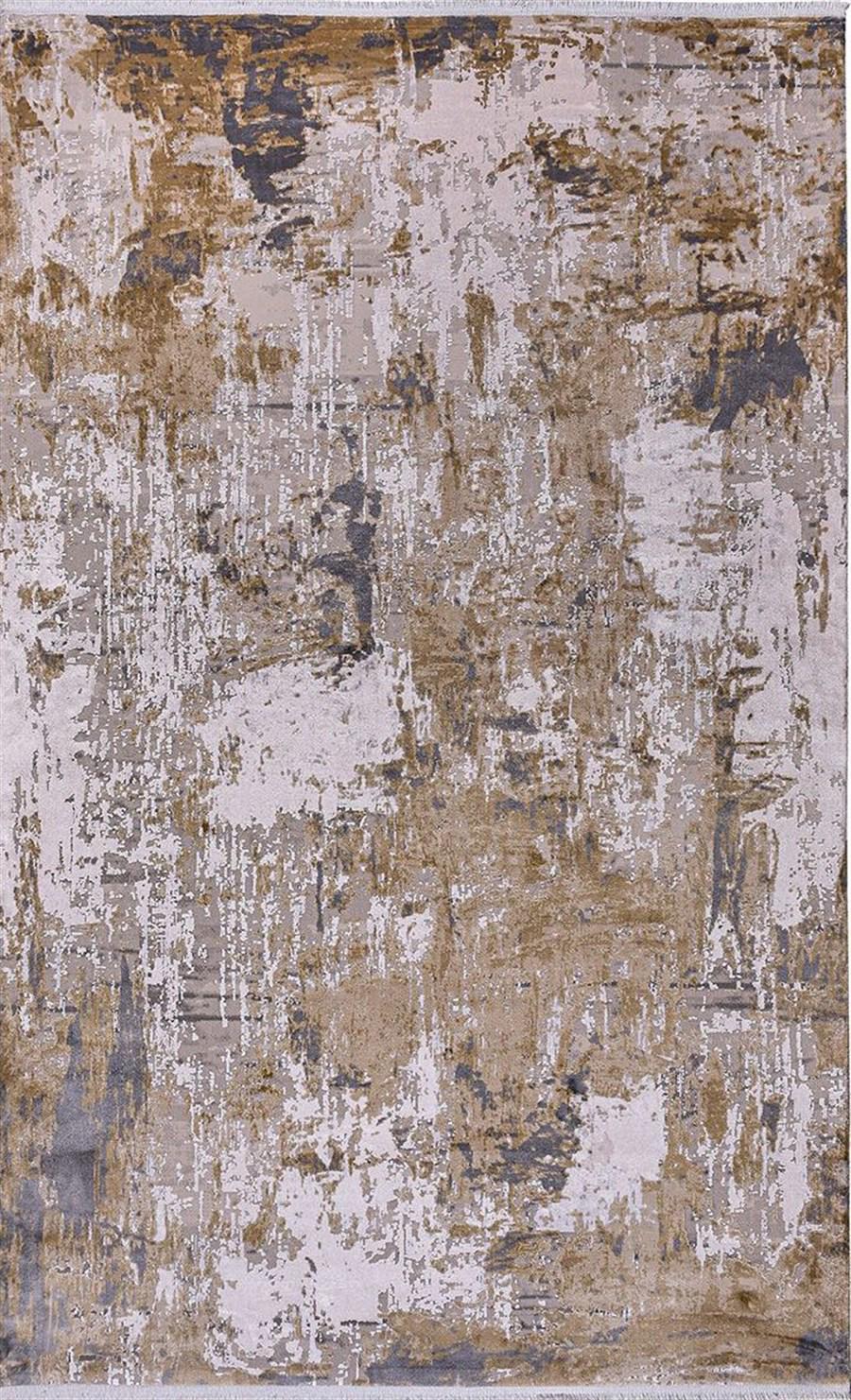 Kreasyon Halı Biblos 9301 Vizon Akrilik Yıkanabilir Kalın Pamuk Taban Dikdörtgen Makine Dokuma Salon Halısı 180x180 cm