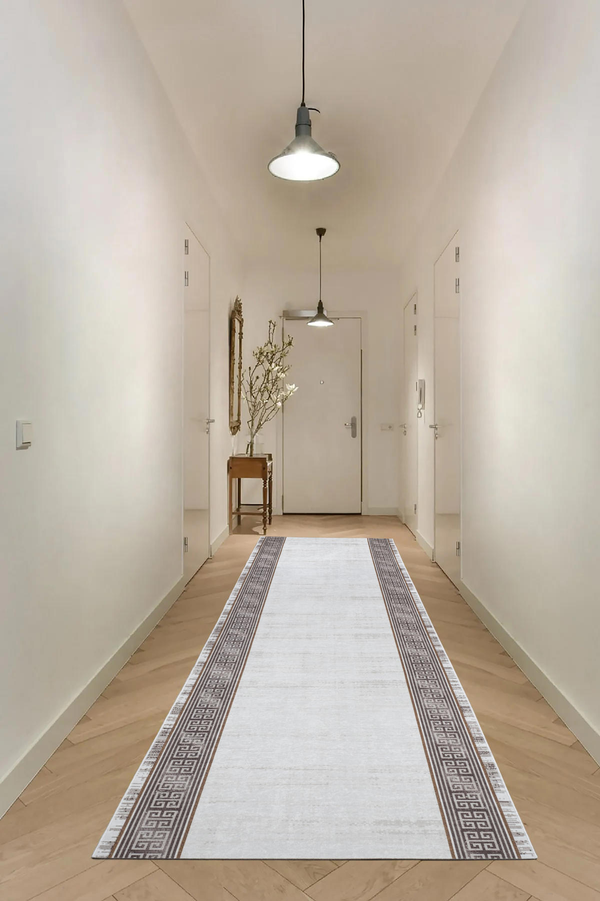 Valery Home Bianca Krem 12 mm Polipropilen Yıkanabilir Orta Kaymaz Dot Taban Dikdörtgen Makine Dokuma Antre Halısı 80x150 cm