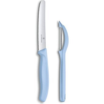 ​​​​Victorinox Swiss Classic Trend Colors Soyacak ve Domates Bıçak Seti - Mavi