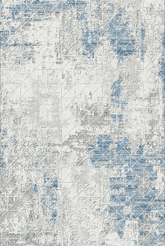 Kreasyon Halı Hesna A0002 Mavi 9 mm Akrilik Yalıtıma Yardımcı Yıkanabilir İnce Kaymaz Pamuk Taban Dikdörtgen Makine Dokuma Salon Halısı 100x150 cm