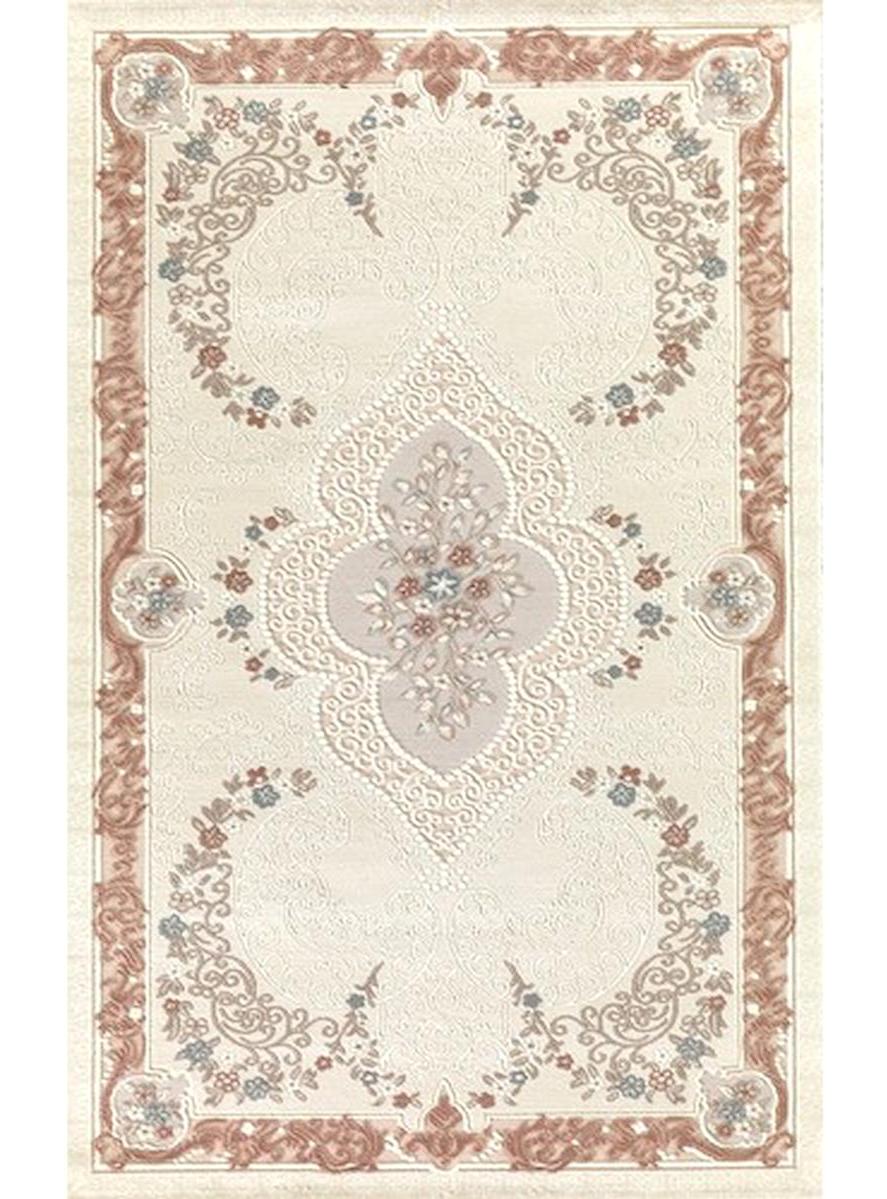 Merinos Urla UL002 Krem 11 mm Akrilik Yıkanabilir Kalın Kaymaz Dikdörtgen Makine Dokuma Salon Halısı 80x150 cm