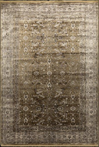 Tuğra Halı Elegant 10520 Bej 12 mm Viskon Silinebilir Yıkanabilir Orta Dikdörtgen Makine Dokuma Salon Halısı 180x250 cm