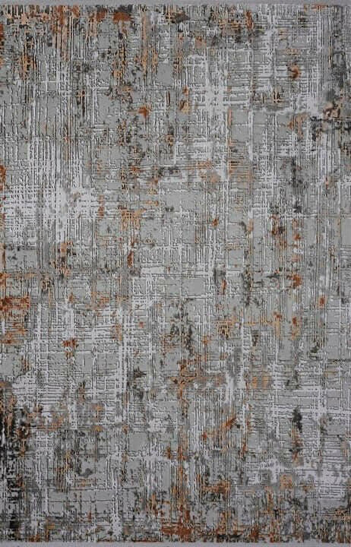 Gümüşsuyu Viera 13544 Bakır 7 mm Akrilik Toz Tutmaz Yıkanabilir İnce Kaymaz Dikdörtgen Makine Dokuma Salon Halısı 160x230 cm