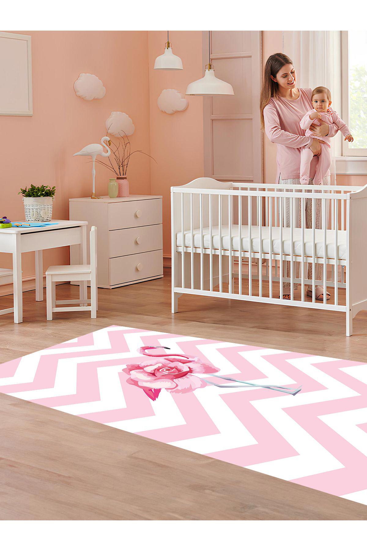İnspira Krem 12 mm Polyester Antibakteriyel Yıkanabilir Kaymaz Dikdörtgen Makine Dokuma Çocuk Odası Halısı 160x230 cm