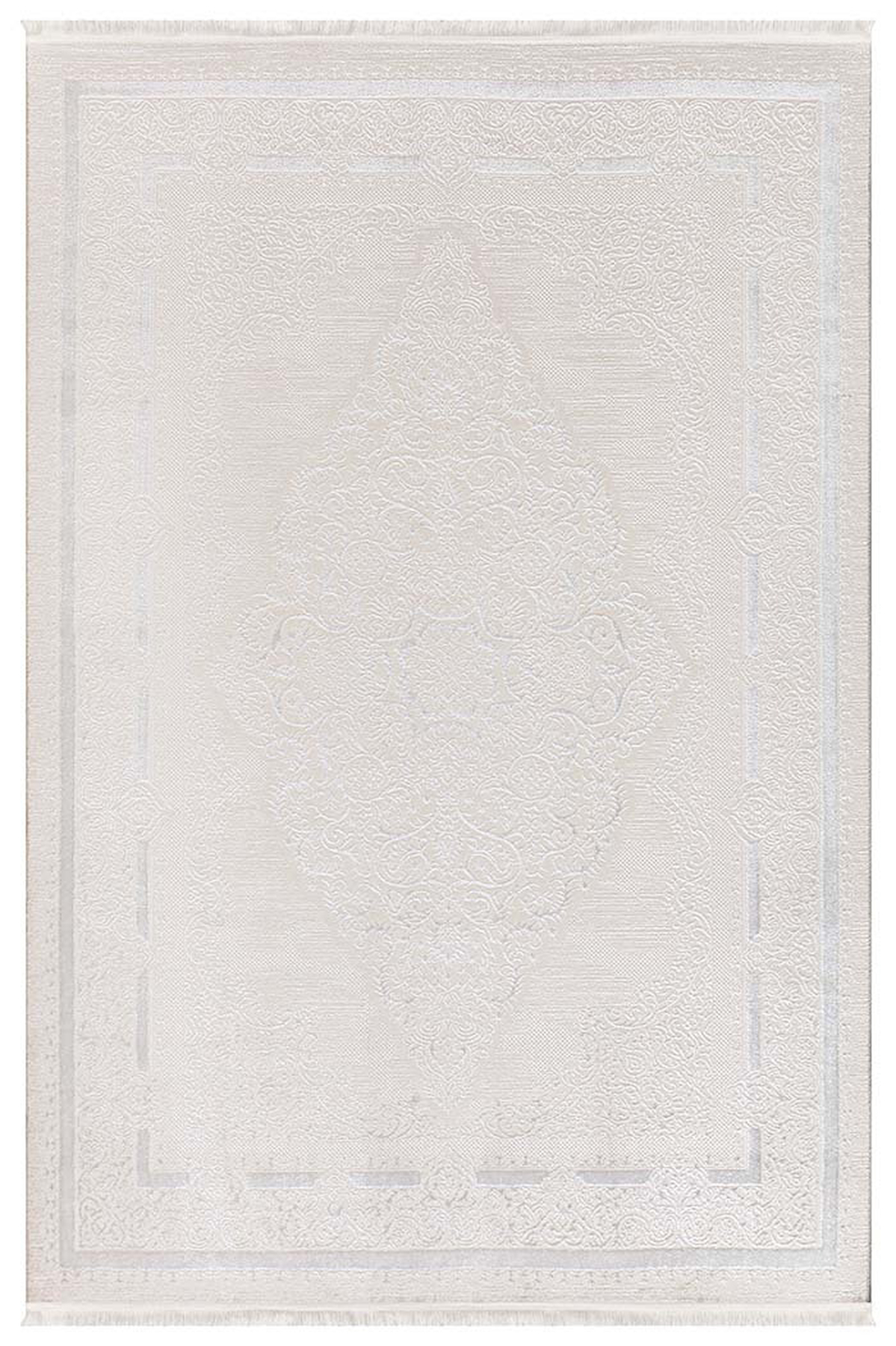 İpek Mekik Halı Lins 1454A Krem 6 mm Polyester Toz Tutmaz Yıkanabilir Orta Kaymaz Pamuk Taban Dikdörtgen Makine Dokuma Antre-Çocuk Odası-Salon-Yatak Odası Halısı 160x230 cm