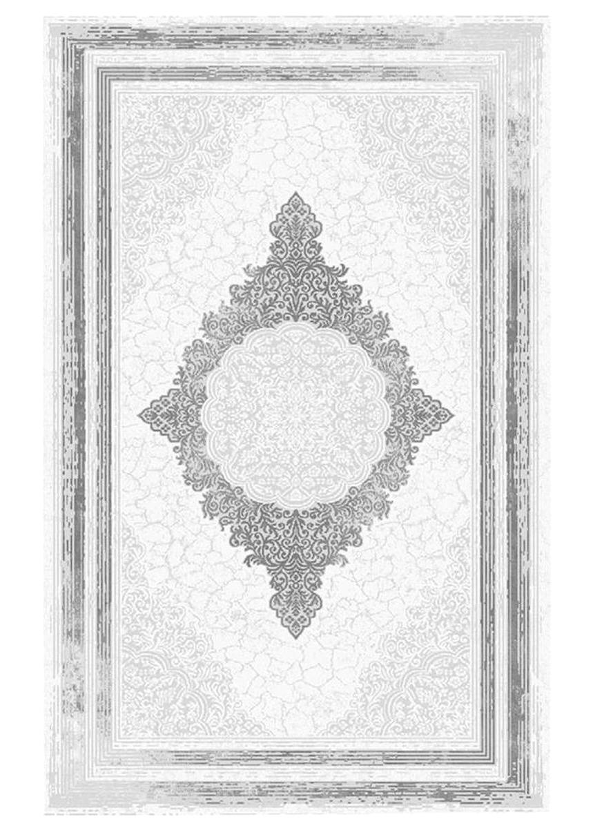 Merinos Everest T0109 Gri 10 mm Akrilik Antialerjenik Yıkanabilir Kalın Kaymaz Dikdörtgen Makine Dokuma Salon Halısı 200x300 cm