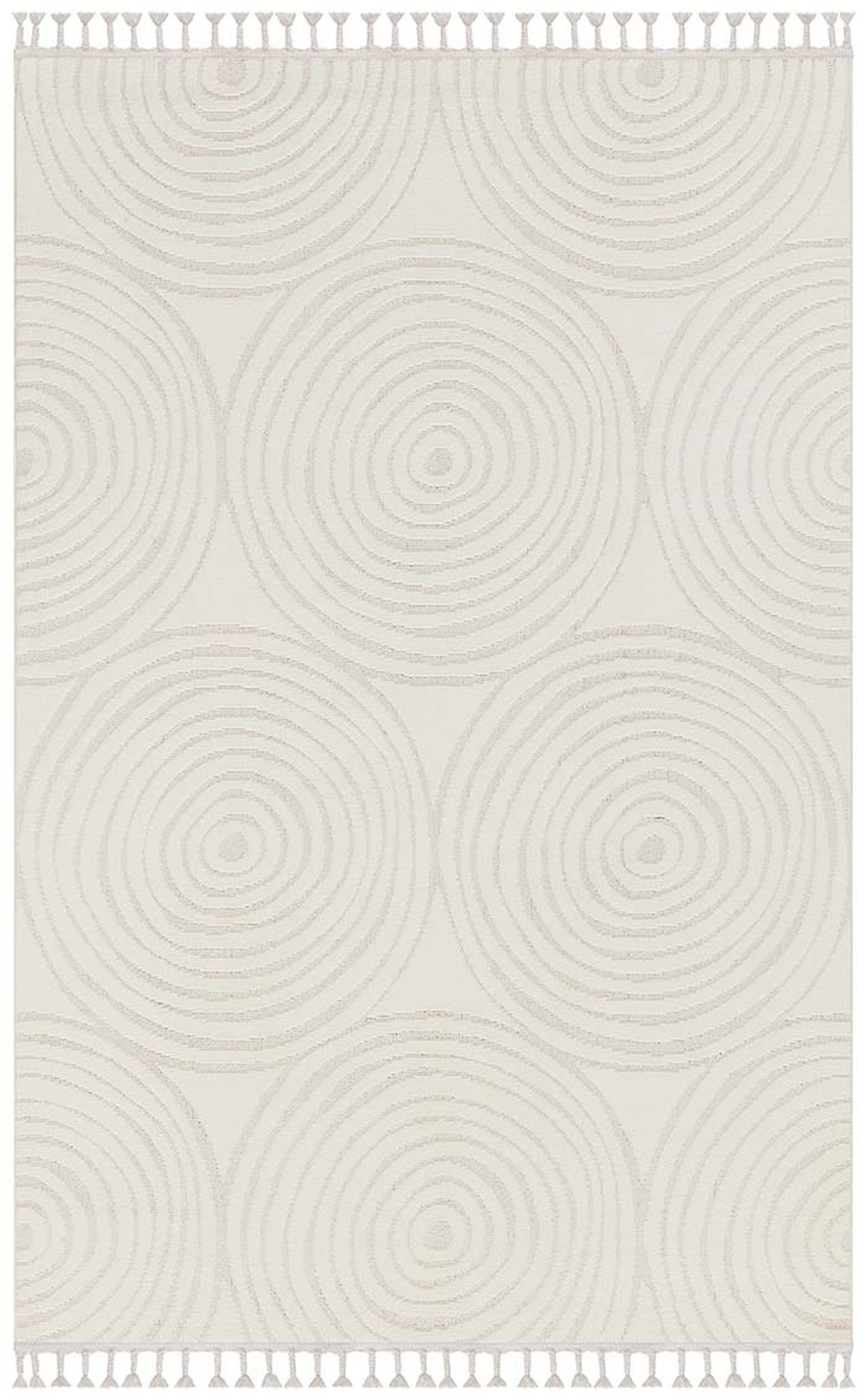 İpek Mekik Halı Shazam 2359A Krem 10 mm Polyester Yıkanabilir Orta Kaymaz Pamuk Taban Geometrik Dikdörtgen Makine Dokuma Antre-Çocuk Odası-Salon-Yatak Odası Halısı 200x290 cm
